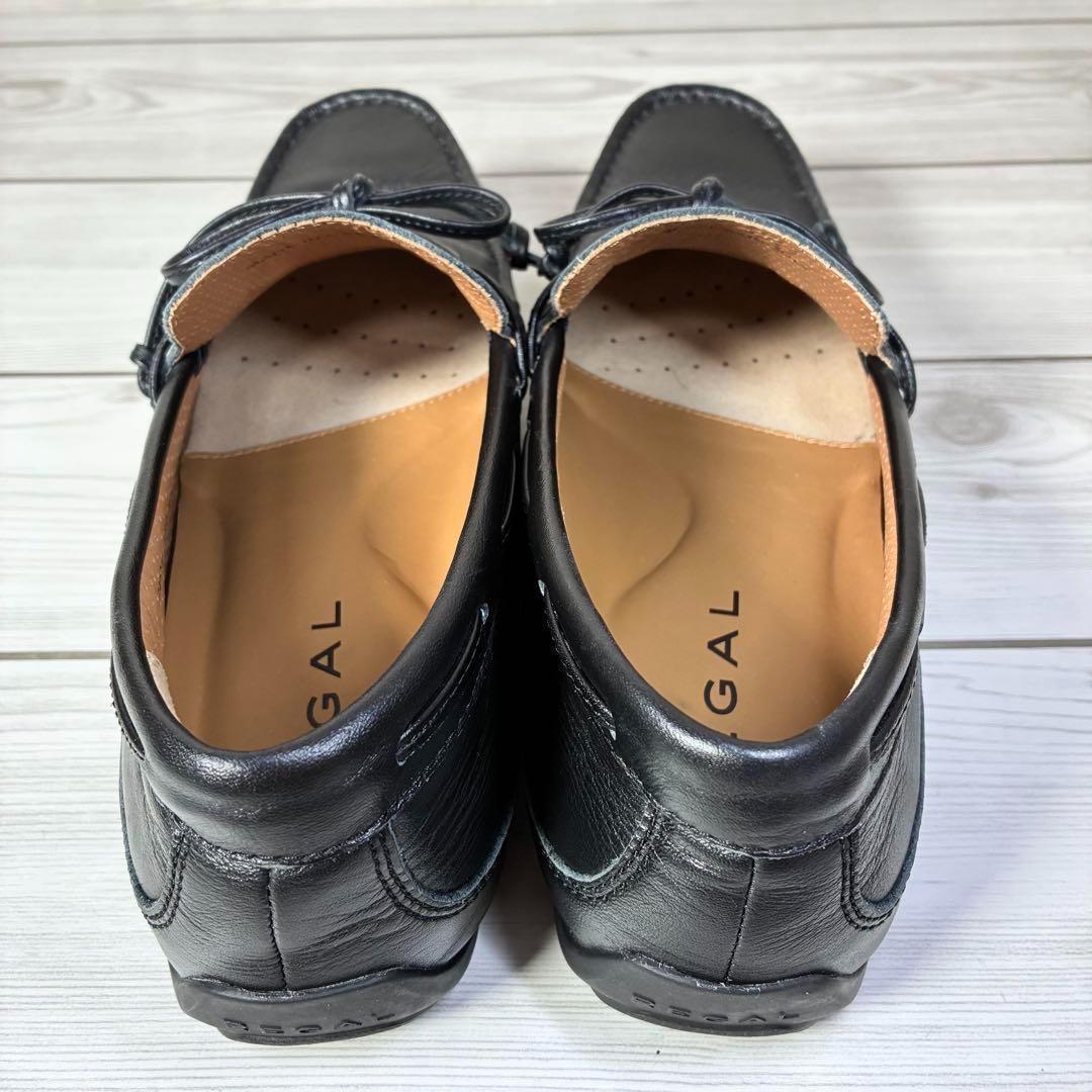 121【極美品】リーガル 55PR デッキシューズ レザー 黒 24.5