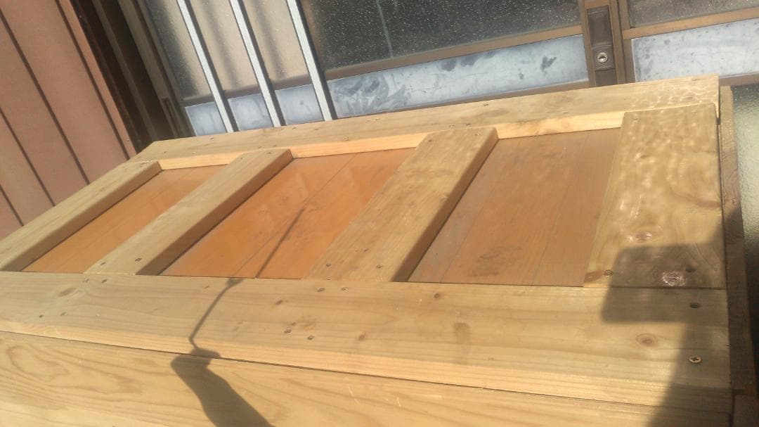 犬小屋　手作り　ヒノキ使用　愛犬が一度も入りません　上部フタ取り外し可　埼玉引取