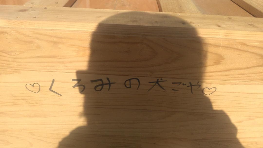 犬小屋　手作り　ヒノキ使用　愛犬が一度も入りません　上部フタ取り外し可　埼玉引取