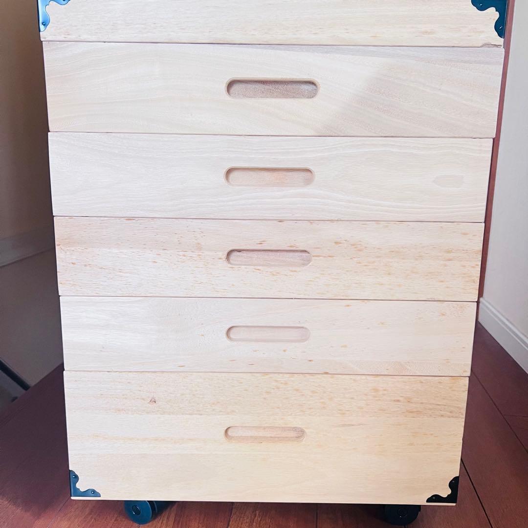 キャスター付き‼️ レトロ 桐箪笥5段✨ 着物 和服 桐たんす 昭和 レトロ