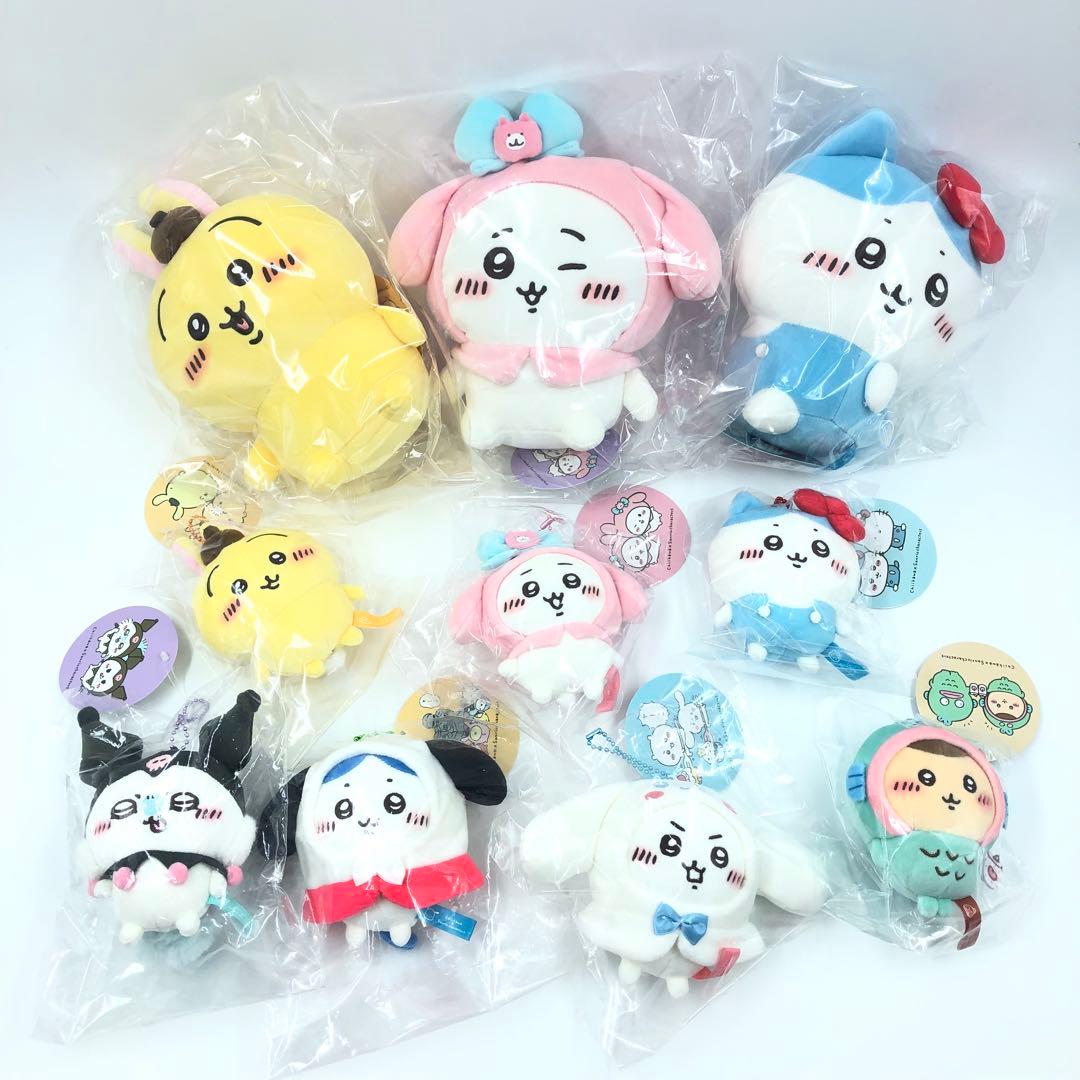 ちいかわ サンリオ 10点セット ぬいぐるみS ぷちミニマスコット コンプリート