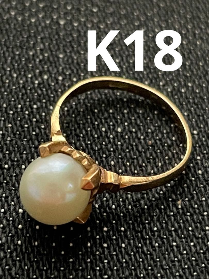 18金 K18 指輪 レトロ リング 12.5号くらい