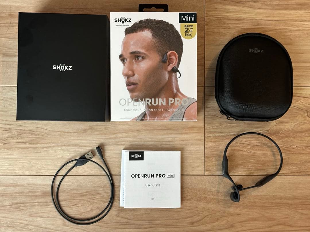 美品　SHOKZ OPENRUN PRO Mini 骨伝導イヤホン