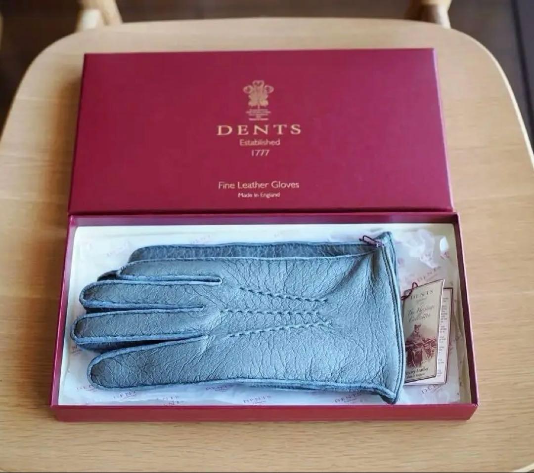 新品未使用 Dents ペッカリー グレー サイズ8