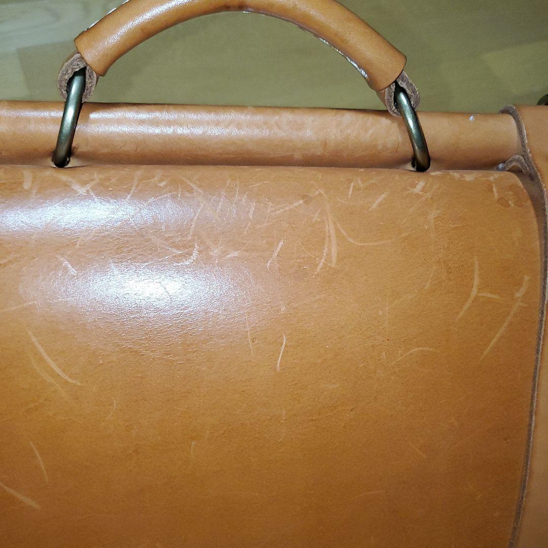 HERZ　棒屋根かぶせバッグ　本革　3wayバッグ