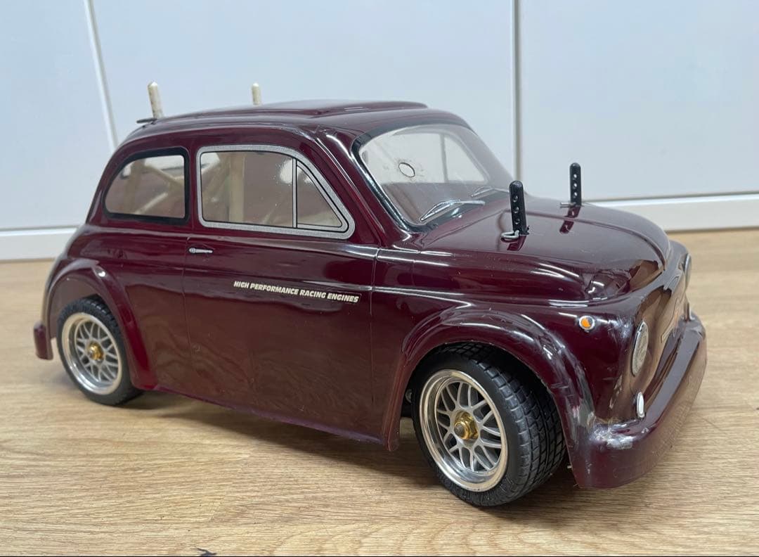 タミヤM01シャーシ電動FFラジコン　フィアットアバルトボディー