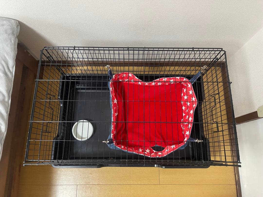 フェレット用ケージ（SANKO）ハンモック＆餌入れ付き・中古