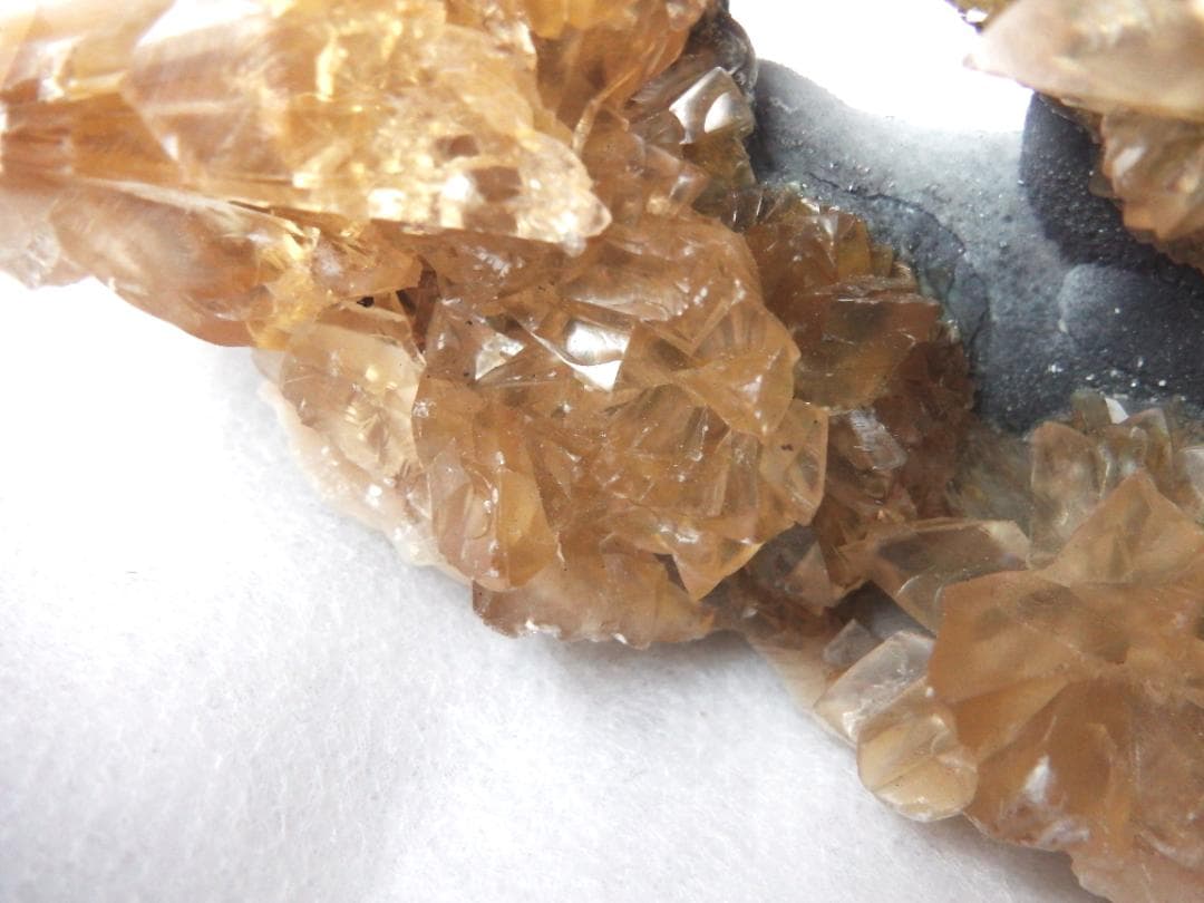 m盆・・・さま専用：方解石化した二枚貝の化石 カルサイト 鉱物標本 蛍光鉱物