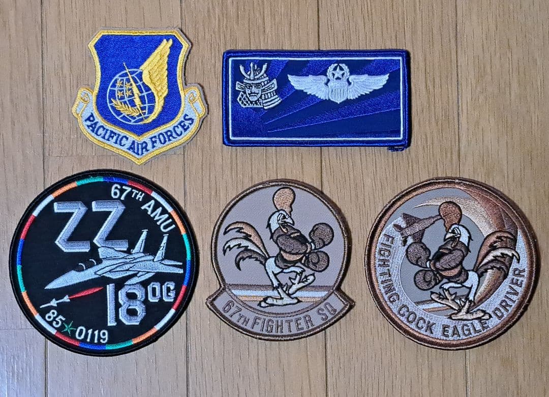 【値下げ】アメリカ空軍 嘉手納基地 PACAF 刺繍 パッチ