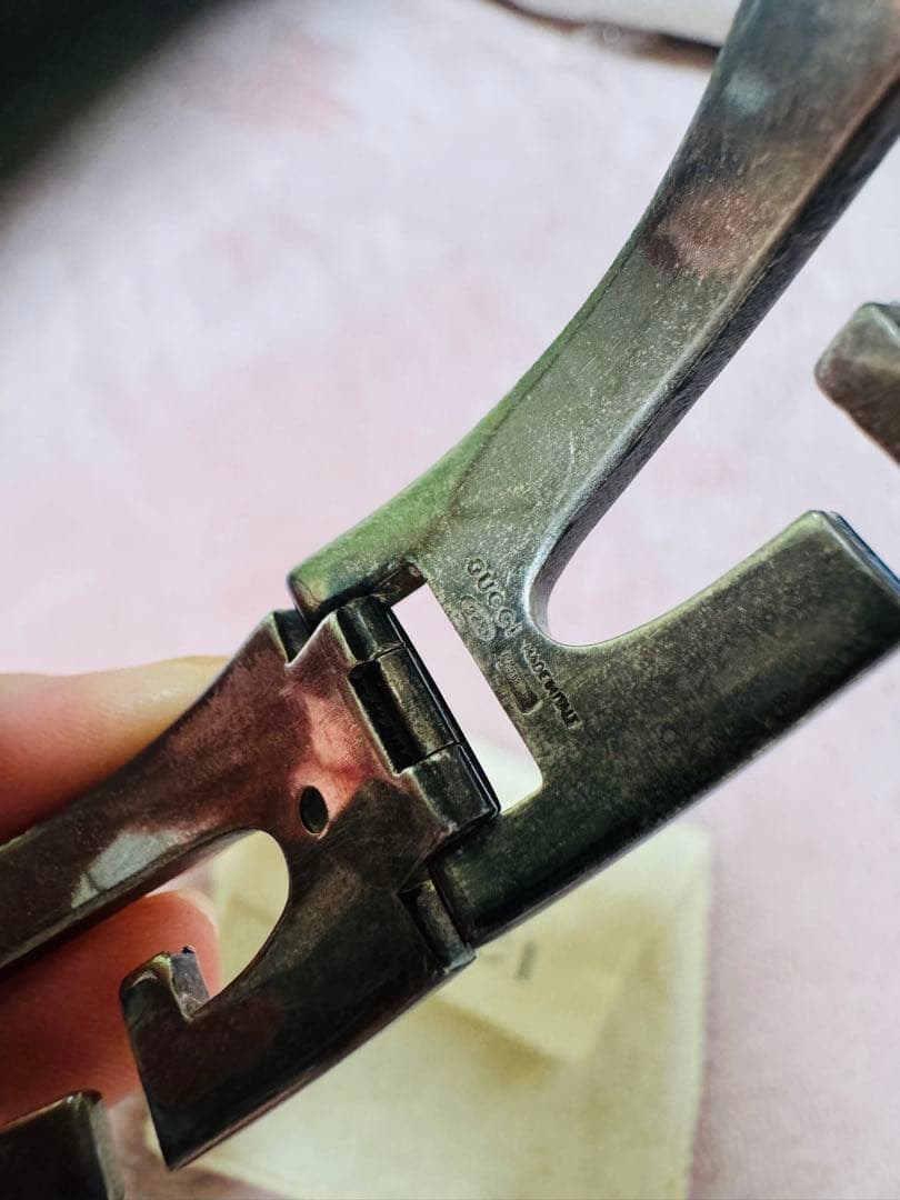 SV925 イタリア製 重量85.4g メンズ GUCCI シルバーブレスレット