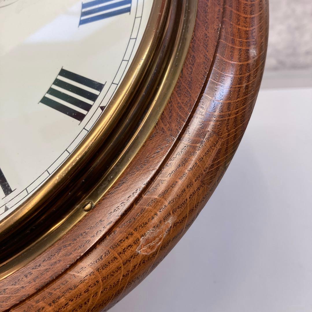 ナイトギビンズ 時計 丸型 木製フレーム 掛時計 壁掛け クオーツ 英国製