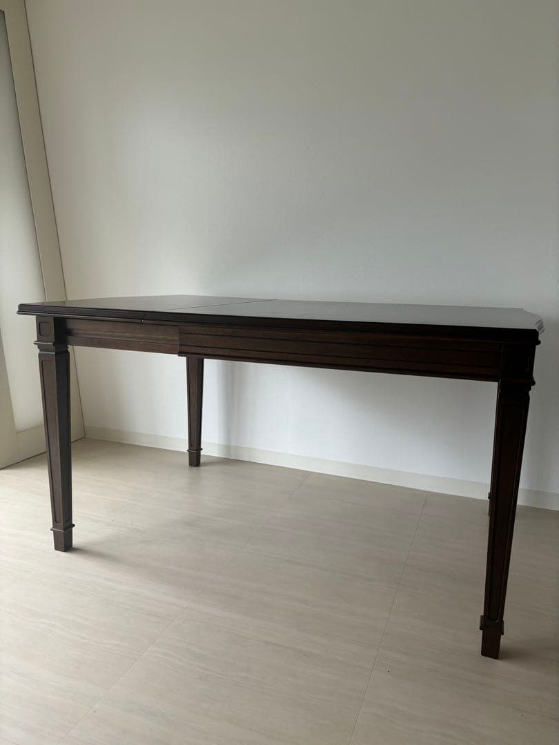 【MARUNI /マルニ木工】地中海ロイヤルダイニングテーブル 伸縮 拡張デスク