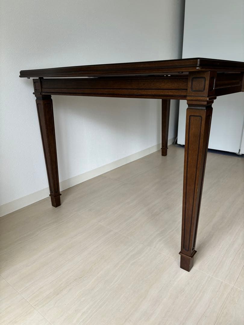 【MARUNI /マルニ木工】地中海ロイヤルダイニングテーブル 伸縮 拡張デスク