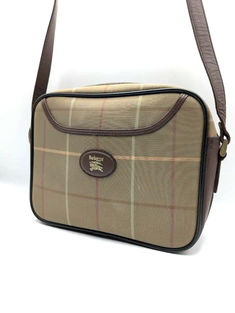 良品✨ バーバリー ショルダーバッグ キャンバス ベージュ 0LF