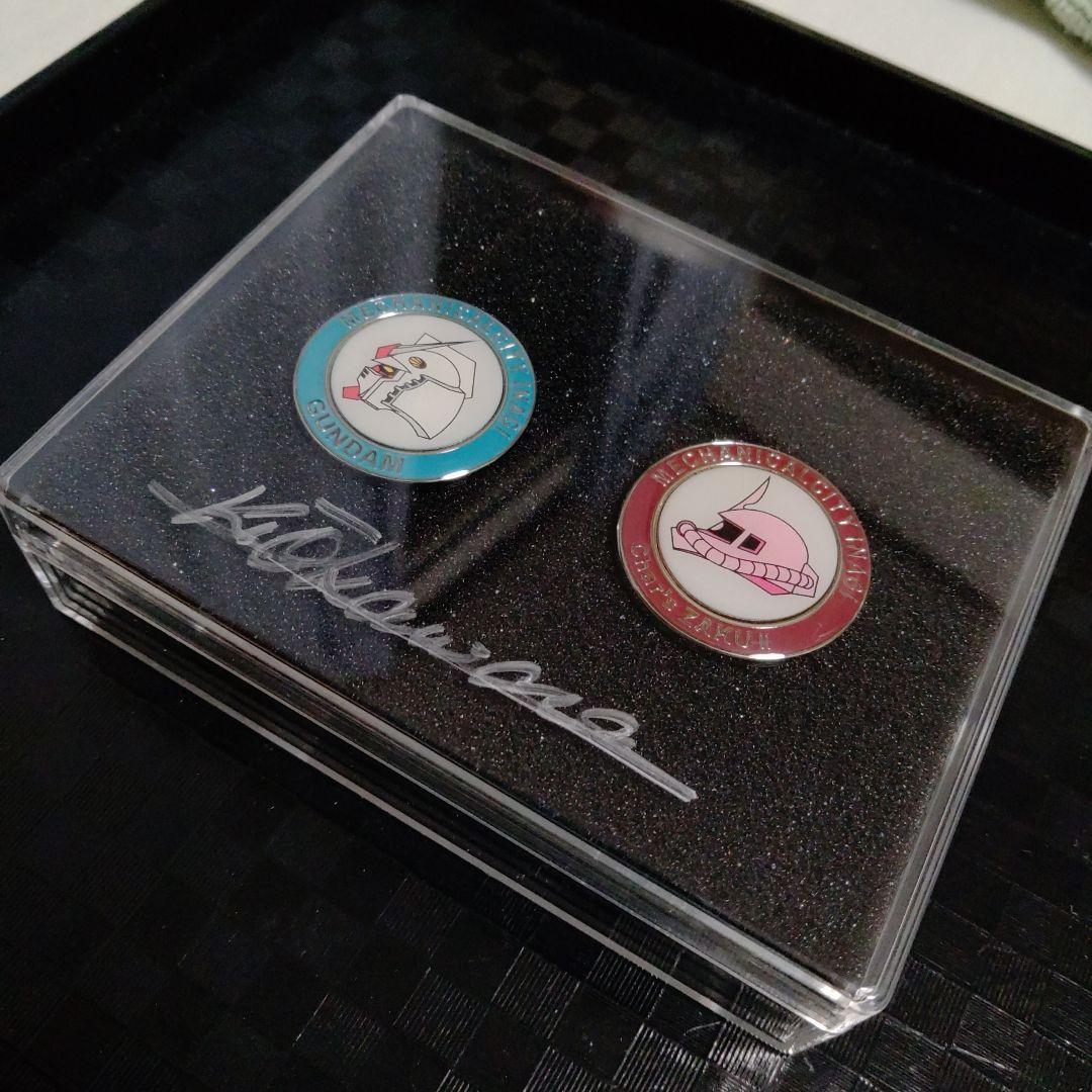 機動戦士ガンダム　大河原邦男　直筆サイン入りピンバッジセット　限定　レア　非売品