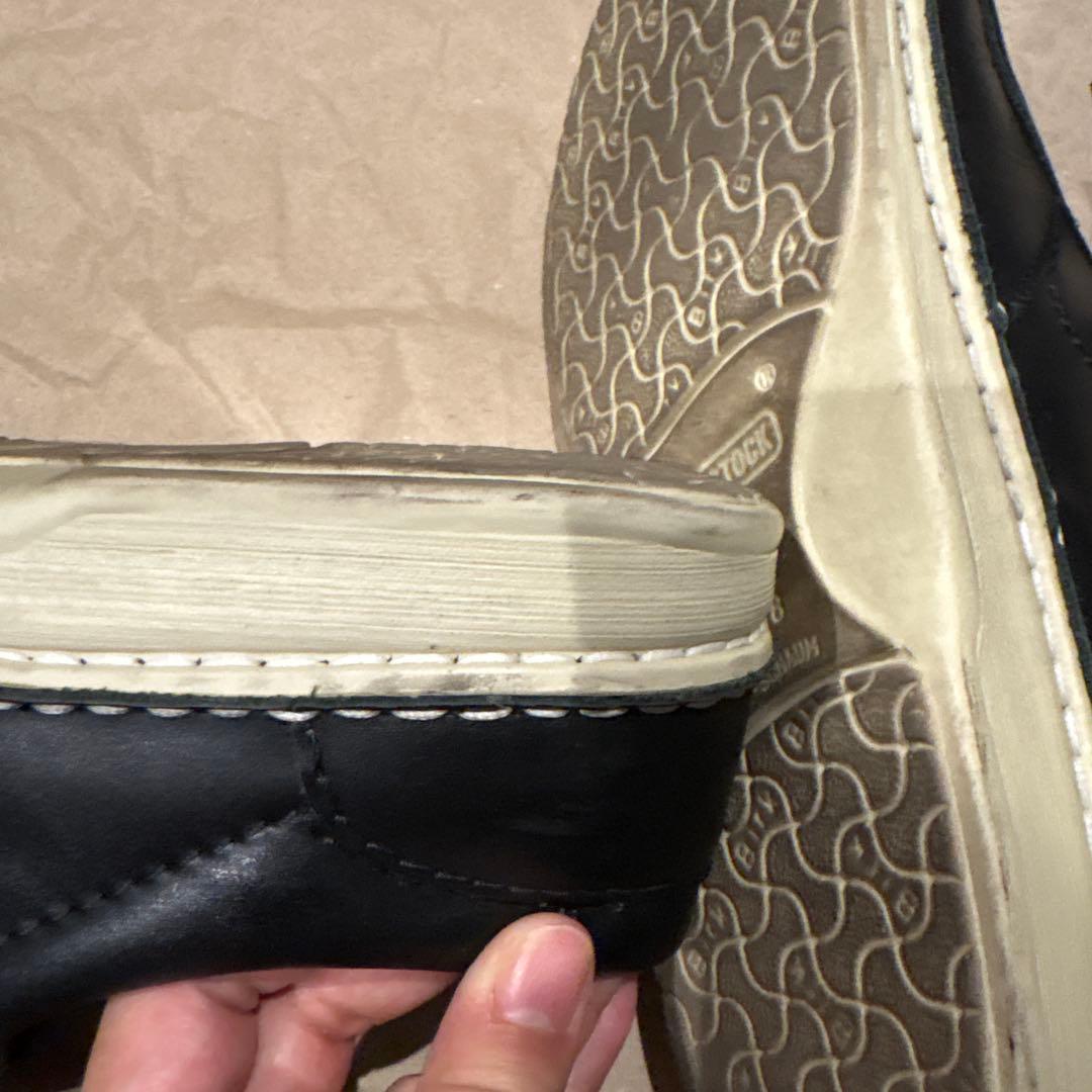 黒 レザー レースアップシューズ　パサデナ