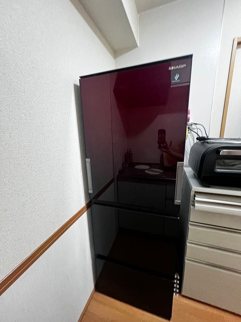 SHARP 冷蔵庫 SJ-GW35J レッド