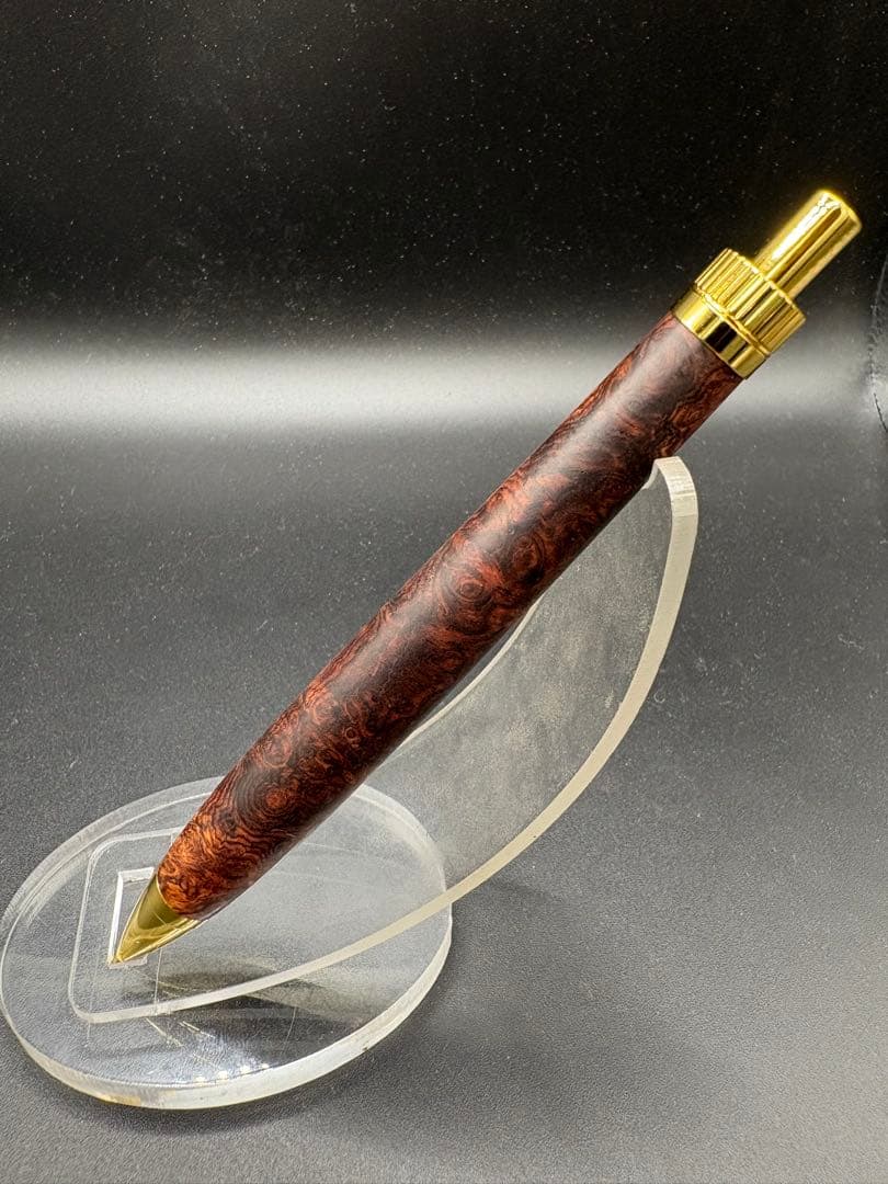 ア*ロ様 531超極上　ホンジュラスローズウッド　瘤杢　木軸シャーペン　ボールペ