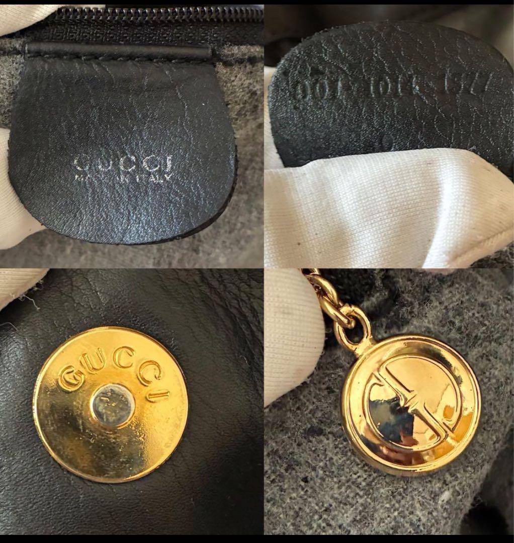 GUCCI 2way バンブー ショルダーバッグ ブラック