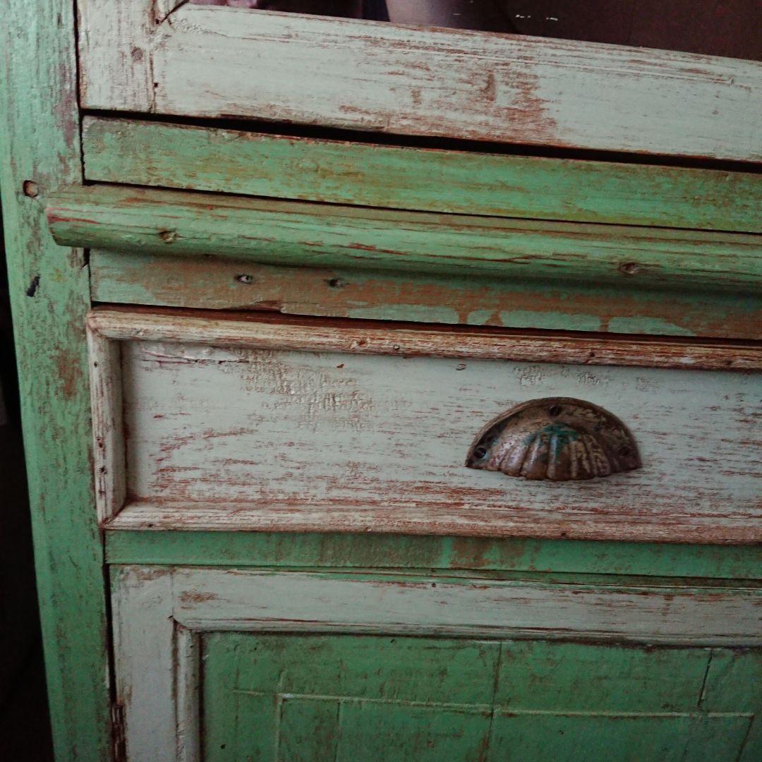 アンティーク キャビネット 民芸 家具 ビンテージ インド/フランス 食器棚