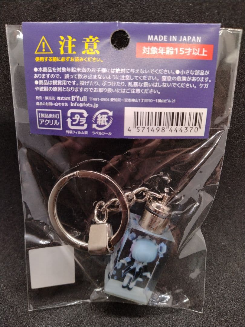 Re:ゼロから始める異世界生活 レム フルカラー３Dクリスタルキーホルダー