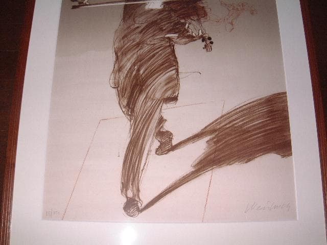 最終値下げ！クロード・ワイズバッシュのリトグラフ「バーレスク」、大判です