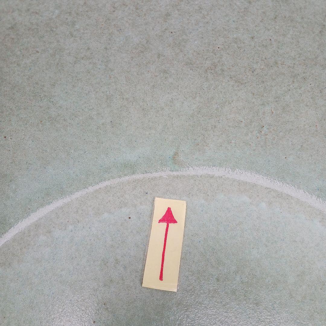 新品　∅50　陶器　睡蓮鉢　特大　難有　メダカ鉢　手造り　青＆緑色　高級　LLB