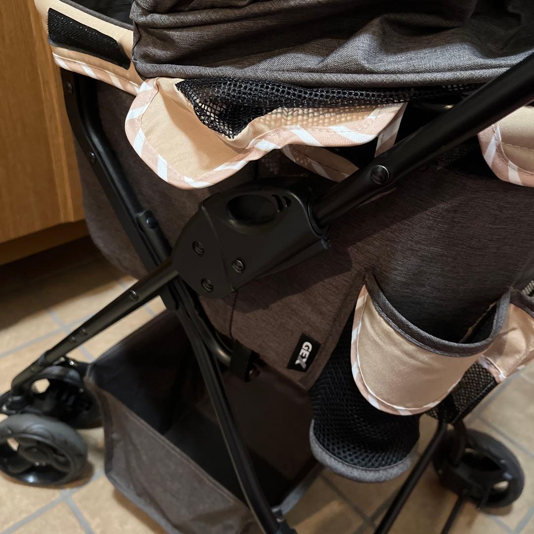 GEX ペットカート　わんわんカート スーパーライト　モカブラウン　雨除けカバー