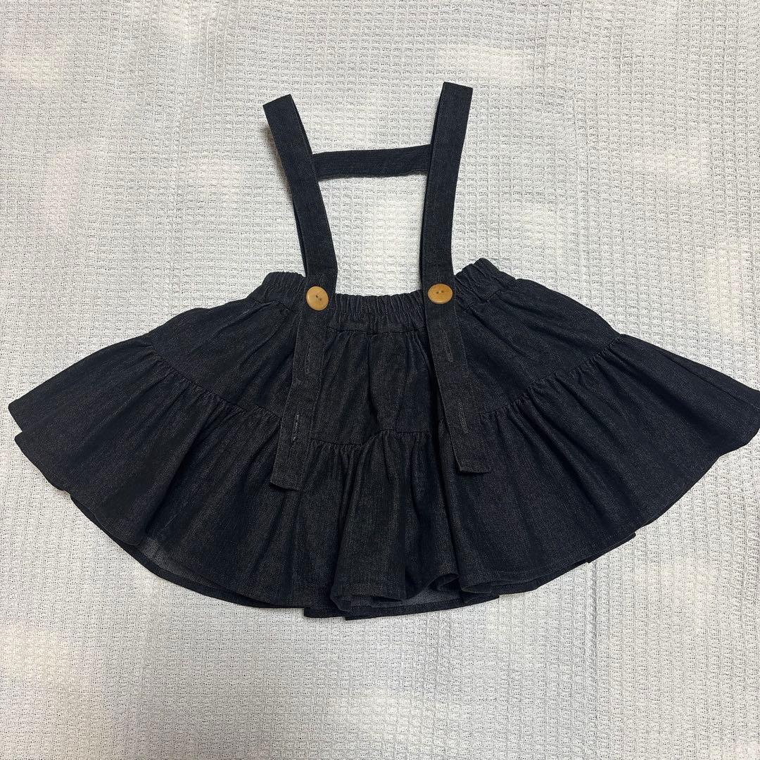 スカート Wonny Ribbon Black denim skirt M