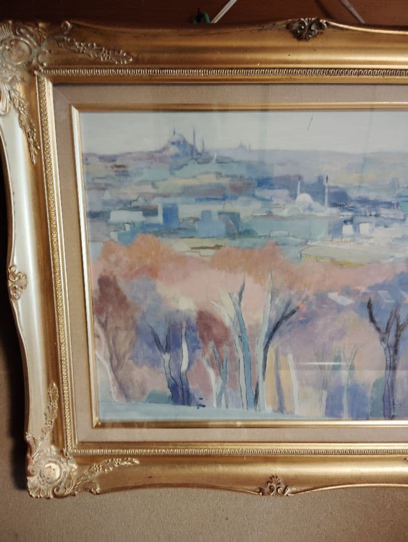 真作　黒川彰夫　イスタンブール　８号　油絵