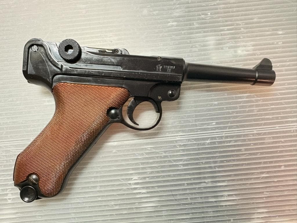 絶版品 クラウン 7mmつづみ弾 ルガー P.08 4インチ 組立キット 完成品