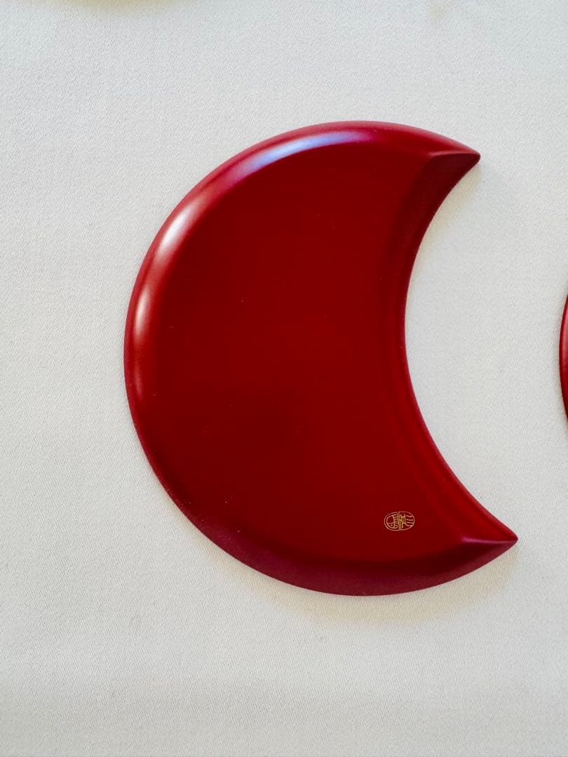 ZOHIKO URUSHI 象彦　赤い花形漆器皿　5枚