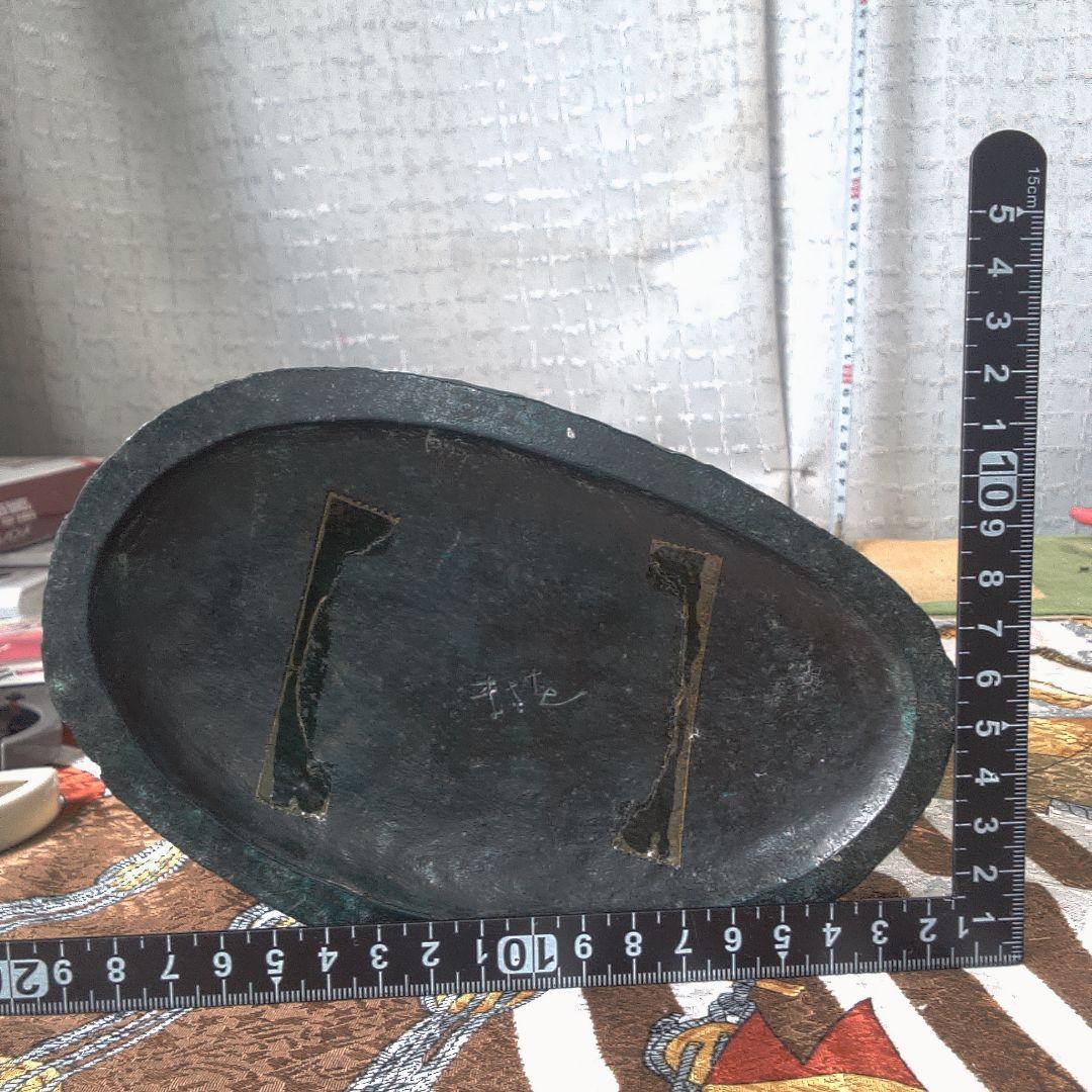 黒い細長い花器 銅製 アート 美術 アンティーク 骨董 まさを