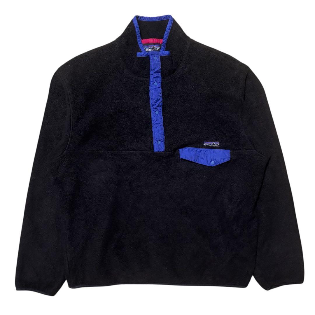 激XL 黒 90s Patagonia USA シンチラ パタゴニア スナップT