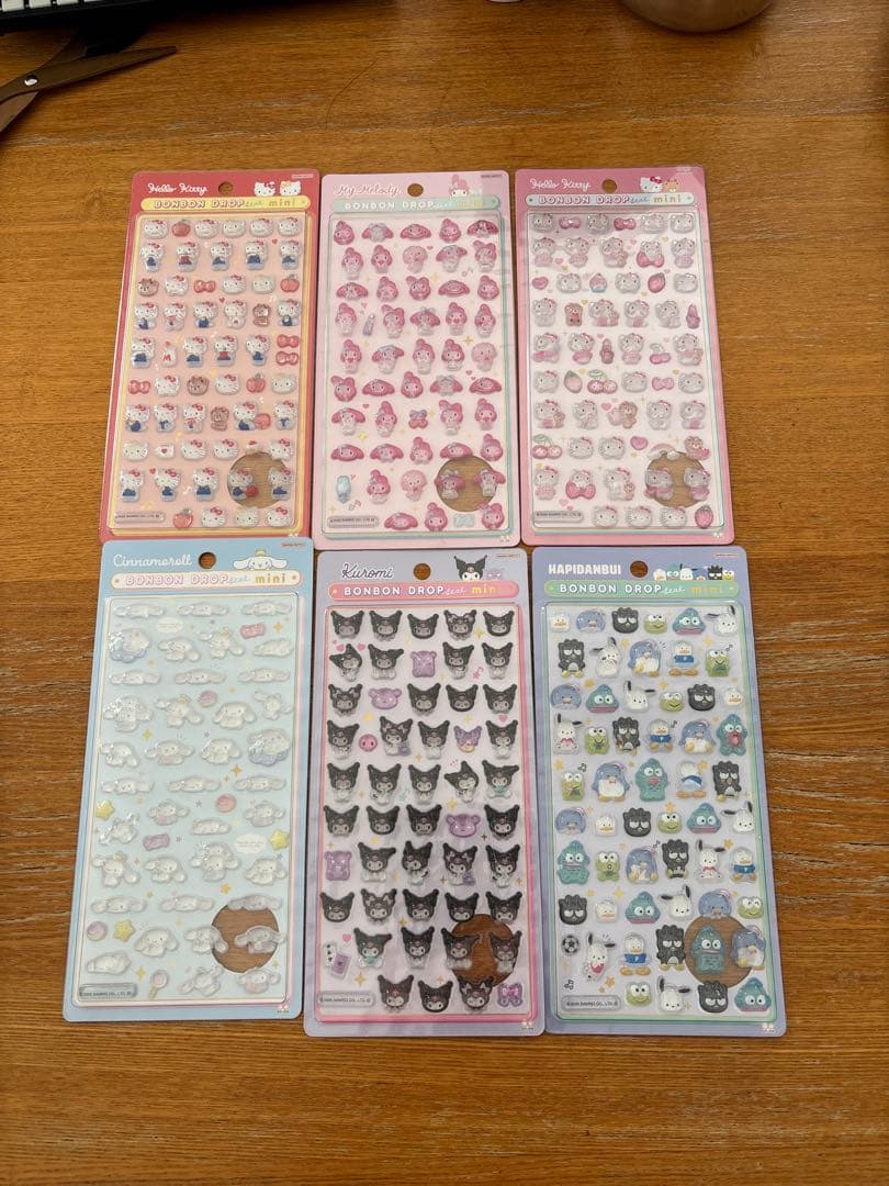 翌日発送/サンリオ ボンボンドロップシールミニ ６種類