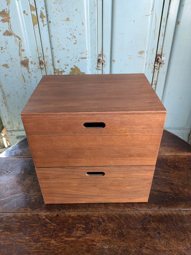 無印良品 スタッキングチェスト 引出し ウォールナット材　2段　棚