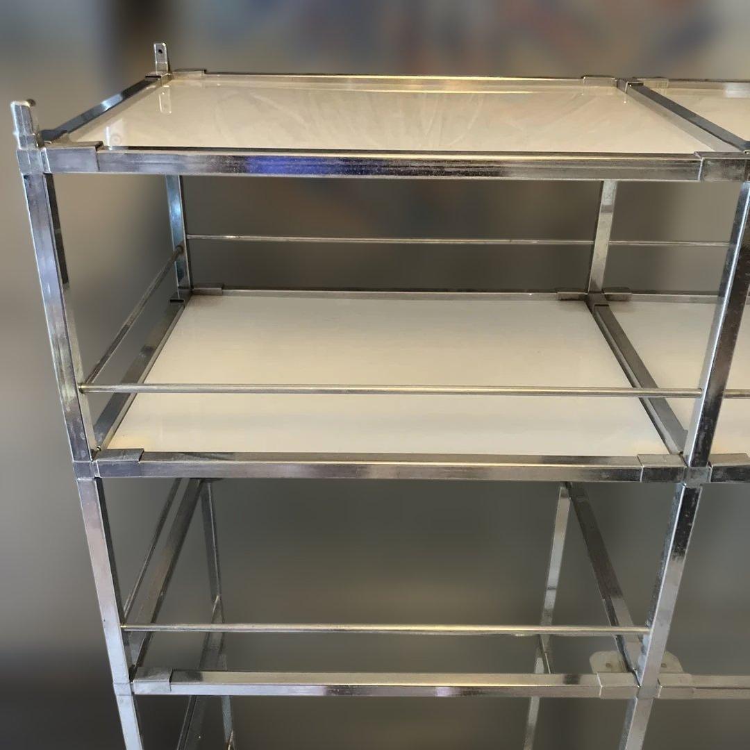 ステンレス　ガラス　シェルフ棚
