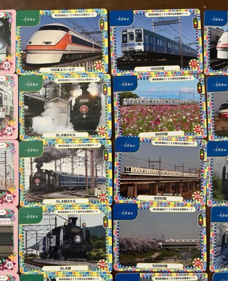 鉄道カード　電車カード　東武鉄道125周年記念　バラ売り