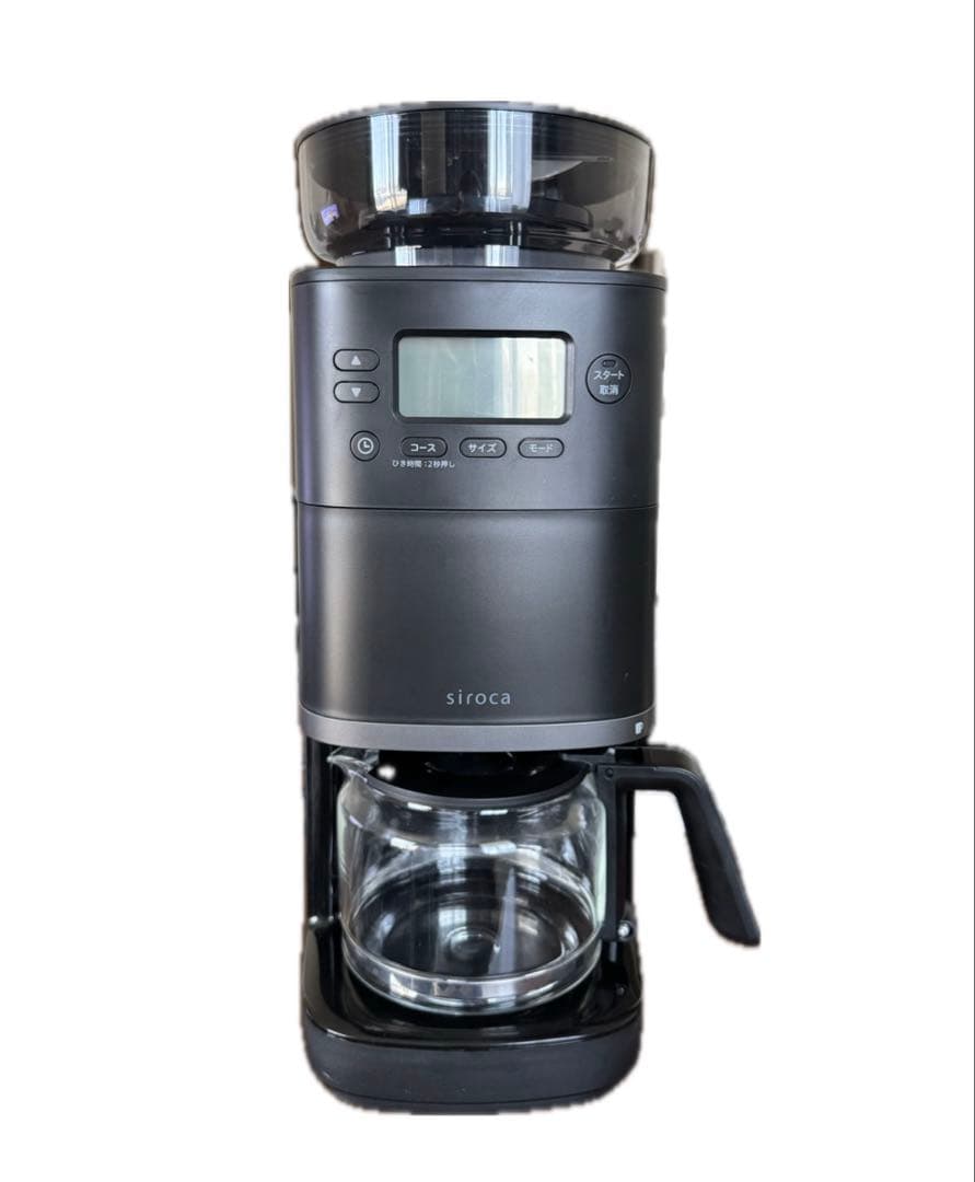siroca シロカ コーン式 全自動コーヒーメーカーブラック SC-C251