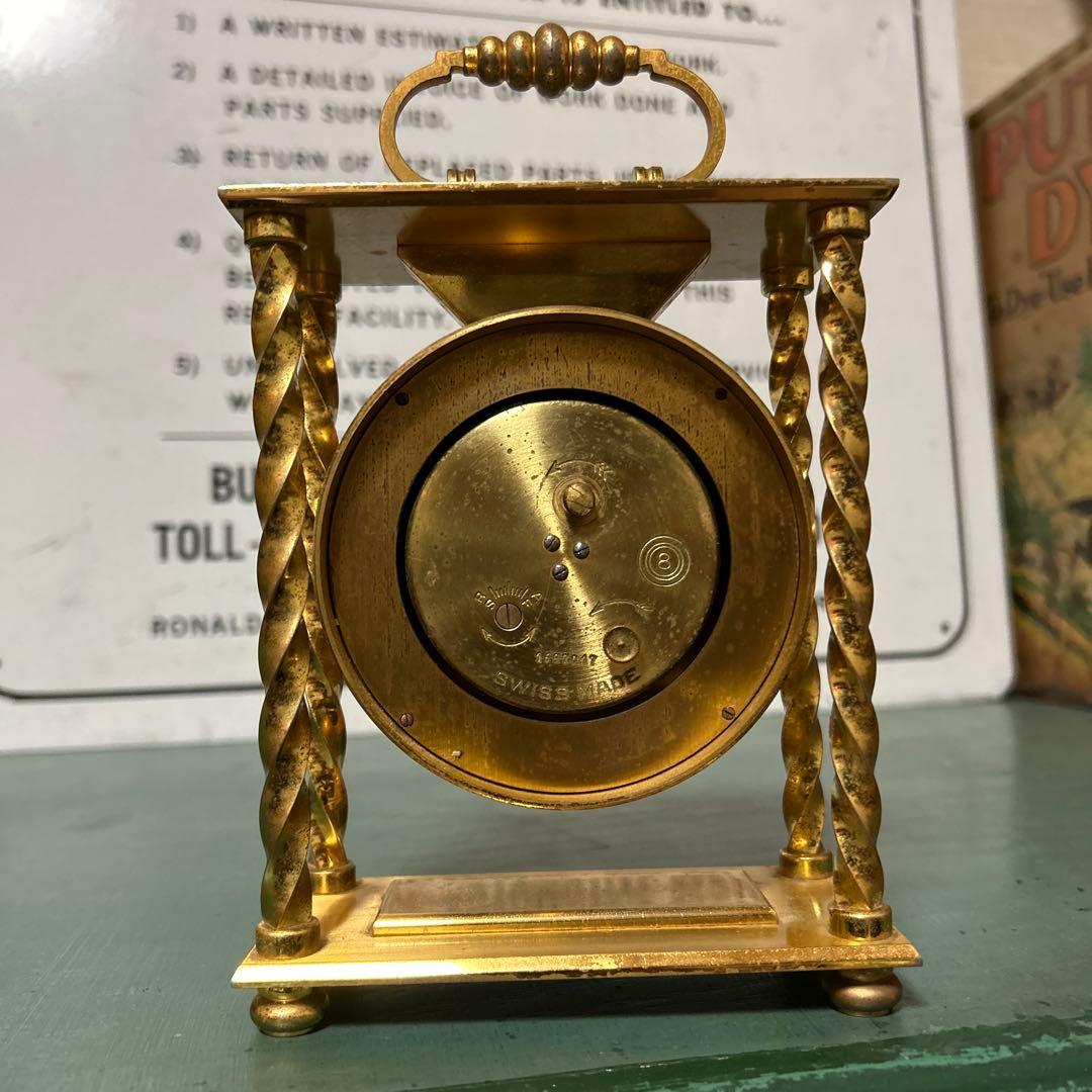 ヴィンテージ TMHOP STRIKING 置き時計 ゴールド スイス製