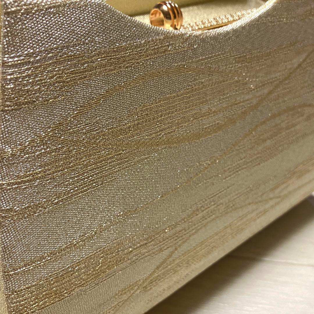 《未使用》和装バッグ　ハンドバッグ　帯地　ゴールド