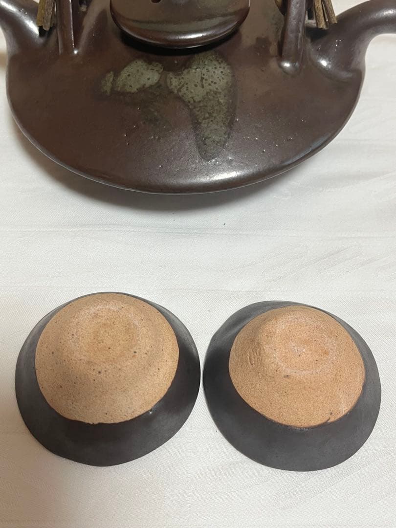 鉄砂変 座頭千代香 黒ぢょか 2盃 如意山清泉寺窯 三代目長太郎 焼酎