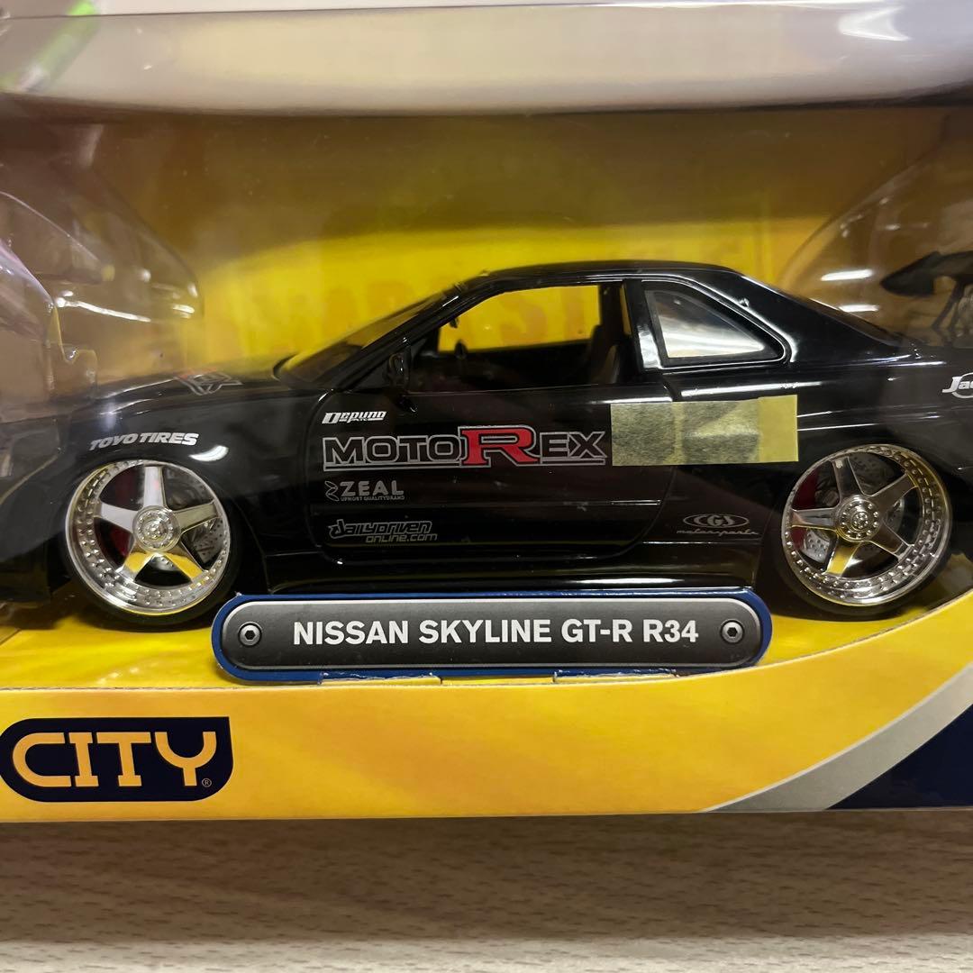 ミニカー NISSAN SKYLINE GT-R R34 jadatoys