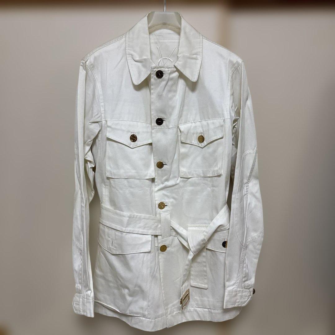 イヴサンローラン　リヴゴーシュ　サファリジャケット　コットン　サイズ46