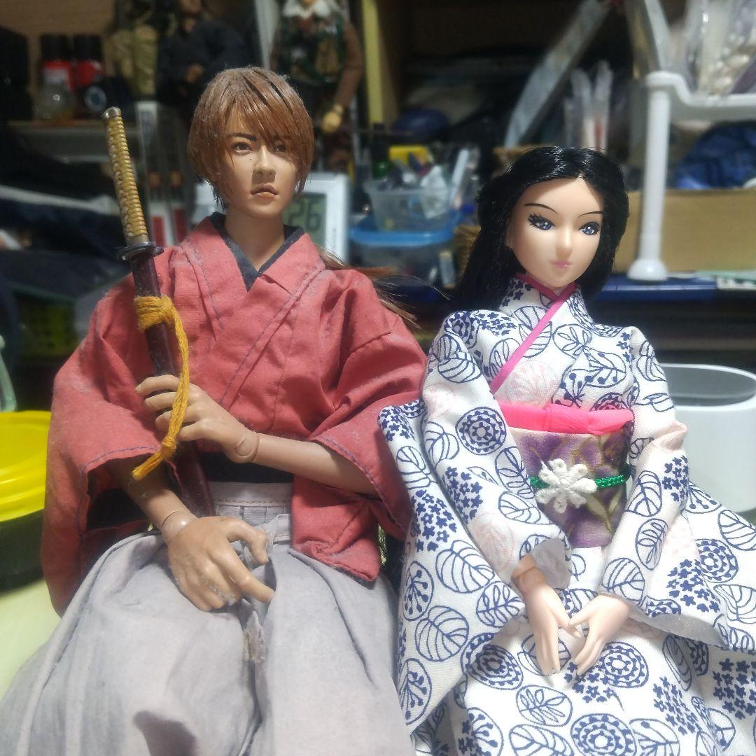 緋村剣心(佐藤健)と着物女性フィギュア1/6２体セット箱有り