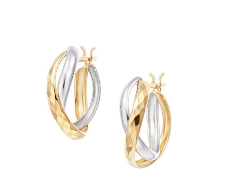 ジュエリーツツミ K18 プラチナ ピアス フープ