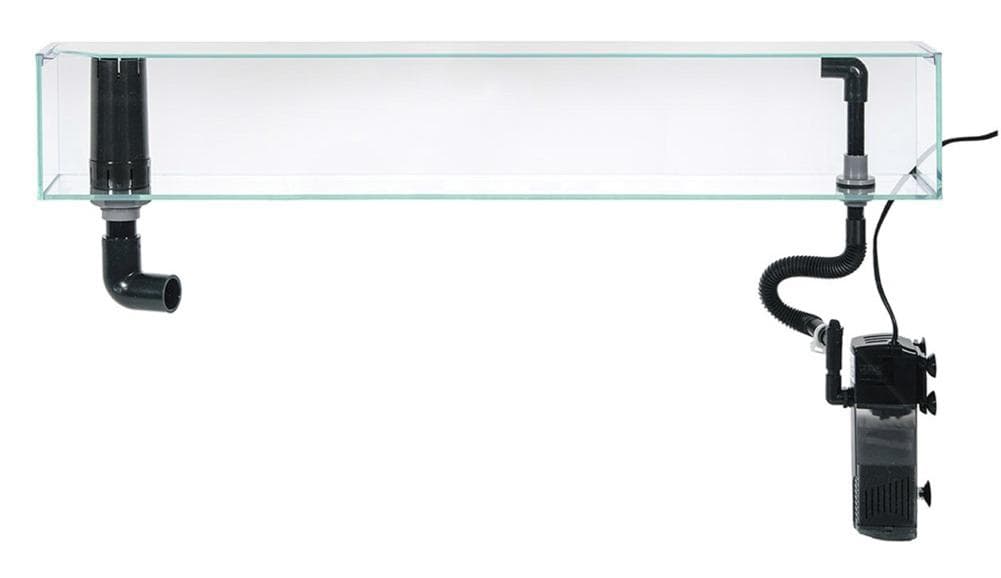 Ｖ３ポンプ付スレンダー９００　水槽　オーバーフロー水　ガラス製　簡単２段式水槽に