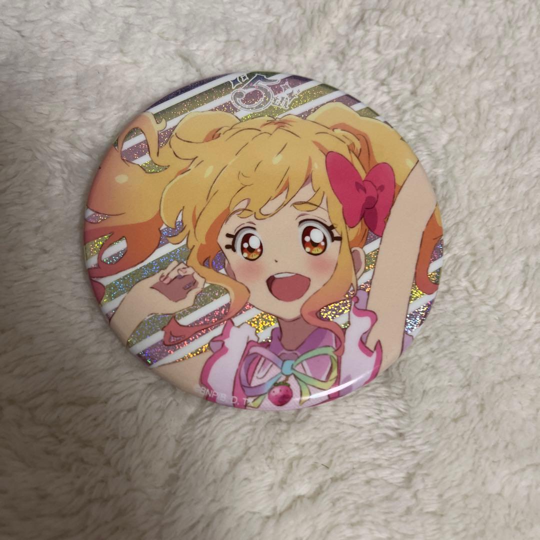アイカツ　5thフェス　グリッター缶バッジ　虹野ゆめ