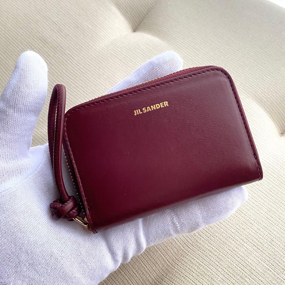 【JIL SANDER】ジルサンダー GIRO スモールウォレット Gレッド