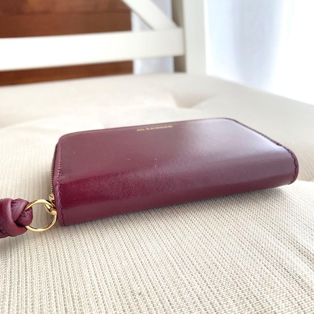 【JIL SANDER】ジルサンダー GIRO スモールウォレット Gレッド